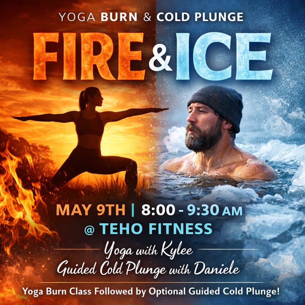 Fire & Ice β Yoga Burn and Cold Plunge event flyer